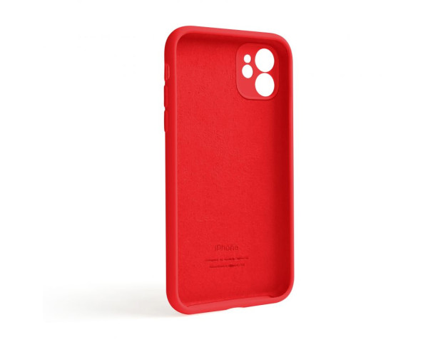 Чехол Full Silicone Case для Apple iPhone 11 red (14) закрытая камера