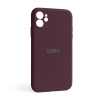 Чохол Full Silicone Case для Apple iPhone 11 maroon (42) закрита камера