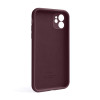 Чохол Full Silicone Case для Apple iPhone 11 maroon (42) закрита камера