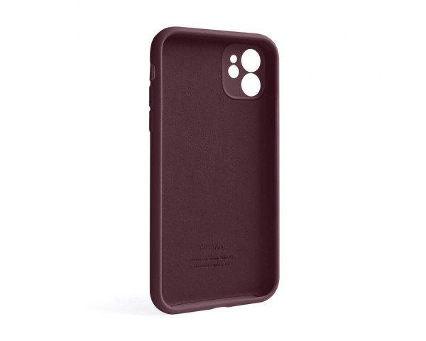 Чохол Full Silicone Case для Apple iPhone 11 maroon (42) закрита камера