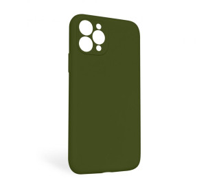 Чохол Full Silicone Case для Apple iPhone 11 Pro Max army green (45) закрита камера (без логотипу)