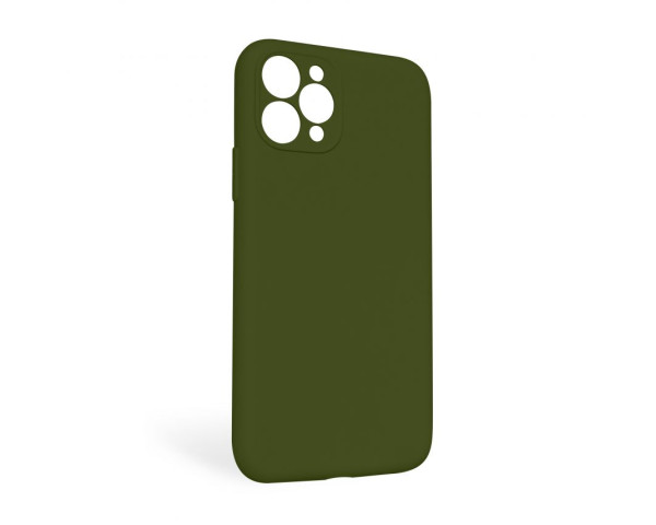 Чохол Full Silicone Case для Apple iPhone 11 Pro Max army green (45) закрита камера (без логотипу)