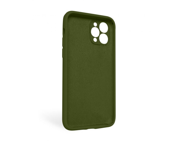 Чохол Full Silicone Case для Apple iPhone 11 Pro Max army green (45) закрита камера (без логотипу)