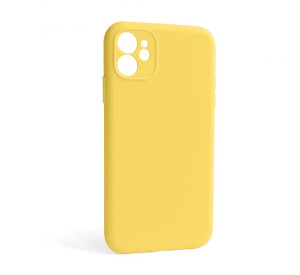 Чохол Full Silicone Case для Apple iPhone 12 yellow (04) закрита камера (без логотипу)