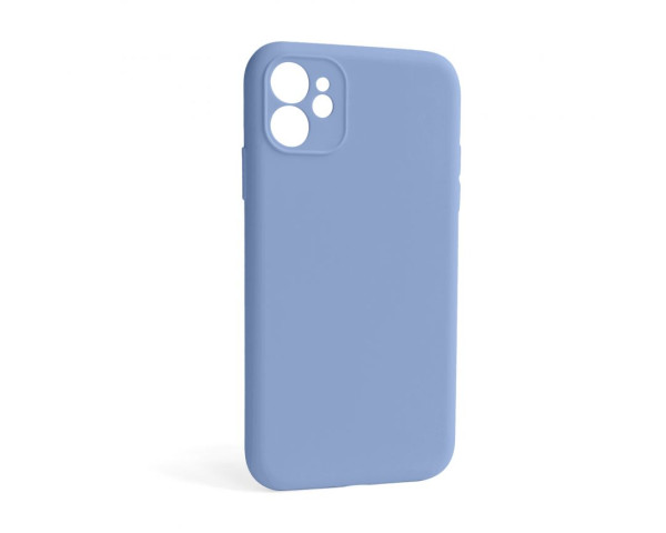 Чохол Full Silicone Case для Apple iPhone 12 light blue (05) закрита камера (без логотипу)