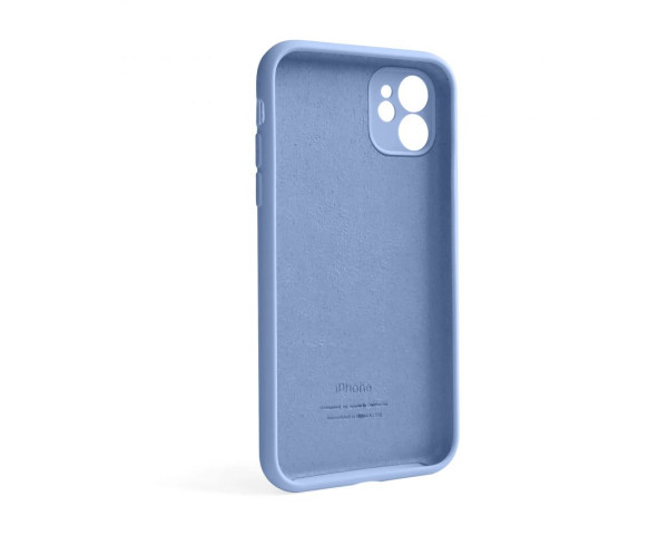 Чохол Full Silicone Case для Apple iPhone 12 light blue (05) закрита камера (без логотипу)