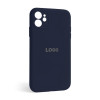 Чохол Full Silicone Case для Apple iPhone 12 dark blue (08) закрита камера