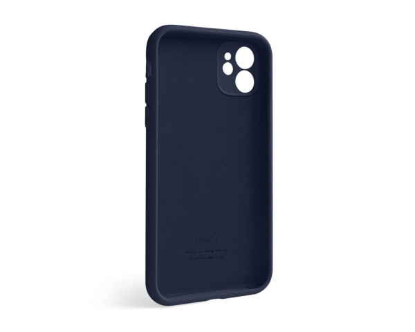 Чохол Full Silicone Case для Apple iPhone 12 dark blue (08) закрита камера