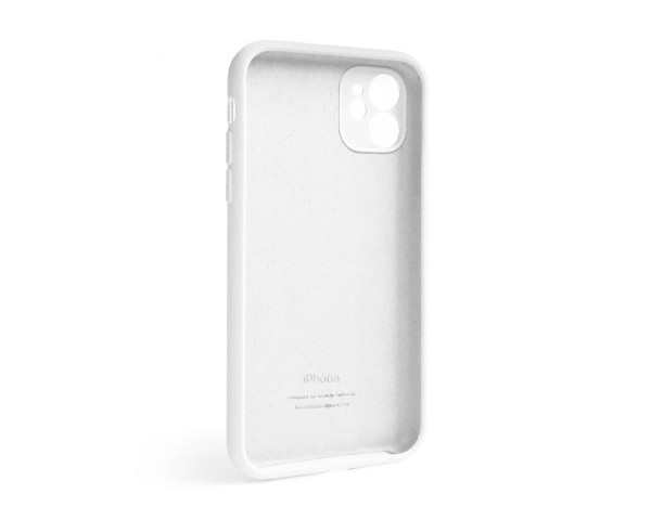 Чохол Full Silicone Case для Apple iPhone 12 white (09) закрита камера