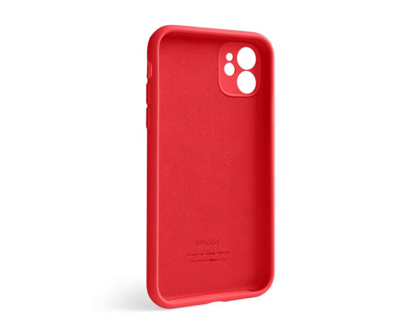Чохол Full Silicone Case для Apple iPhone 12 red (14) закрита камера