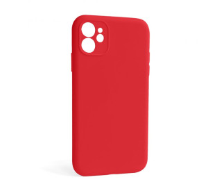 Чохол Full Silicone Case для Apple iPhone 12 red (14) закрита камера (без логотипу)