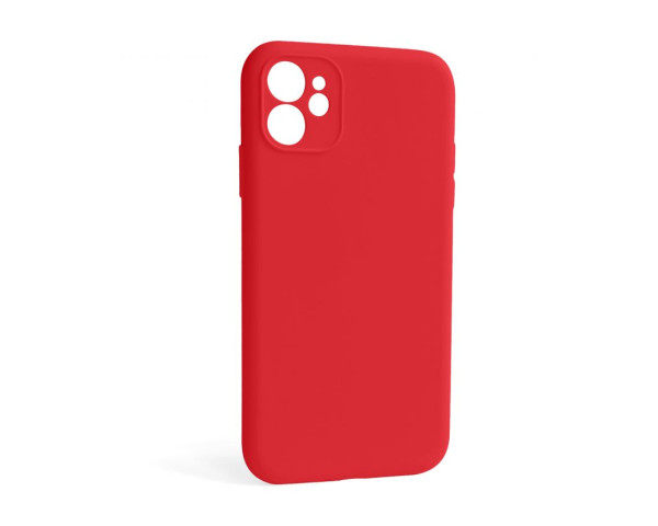 Чохол Full Silicone Case для Apple iPhone 12 red (14) закрита камера (без логотипу)