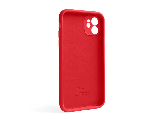 Чохол Full Silicone Case для Apple iPhone 12 red (14) закрита камера (без логотипу)