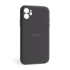 Чохол Full Silicone Case для Apple iPhone 12 dark grey (15) закрита камера