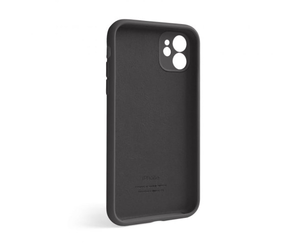 Чохол Full Silicone Case для Apple iPhone 12 dark grey (15) закрита камера