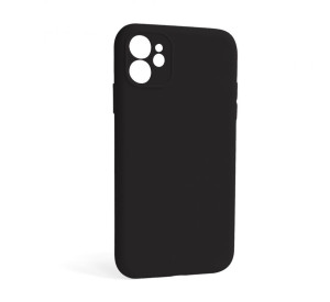 Чохол Full Silicone Case для Apple iPhone 12 black (18) закрита камера (без логотипу)