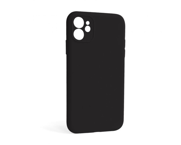 Чохол Full Silicone Case для Apple iPhone 12 black (18) закрита камера (без логотипу)