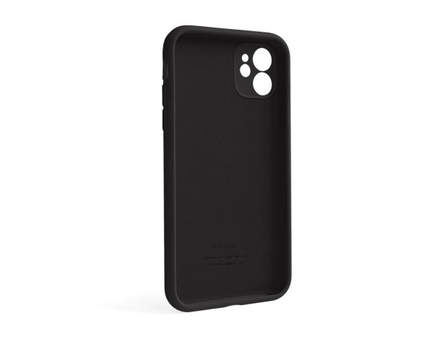 Чохол Full Silicone Case для Apple iPhone 12 black (18) закрита камера (без логотипу)