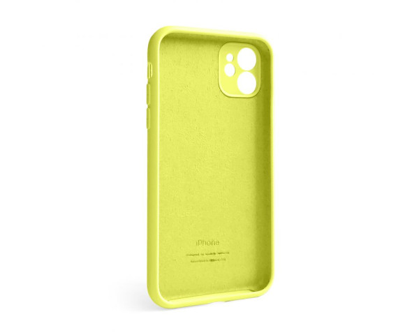 Чохол Full Silicone Case для Apple iPhone 12 flash lime (41) закрита камера