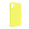 Чохол Full Silicone Case для Apple iPhone 12 flash lime (41) закрита камера (без логотипу)