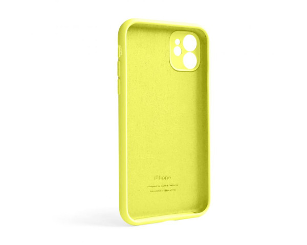 Чохол Full Silicone Case для Apple iPhone 12 flash lime (41) закрита камера (без логотипу)