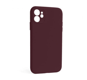 Чохол Full Silicone Case для Apple iPhone 12 plum (57) закрита камера (без логотипу)