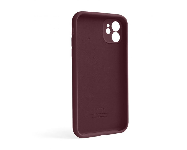Чохол Full Silicone Case для Apple iPhone 12 plum (57) закрита камера (без логотипу)