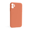 Чехол Full Silicone Case для Apple iPhone 12 new peach (66) закрытая камера (без логотипа)