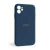 Чехол Full Silicone Case для Apple iPhone 12 deep navy (68) закрытая камера