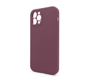 Чохол Full Silicone Case для Apple iPhone 12 Pro maroon (42) закрита камера (без логотипу)