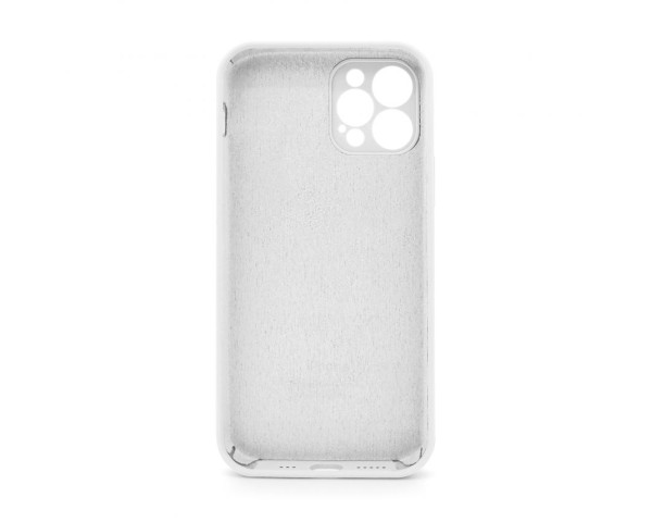 Чохол Full Silicone Case для Apple iPhone 12 Pro Max white (09) закрита камера (без логотипу)