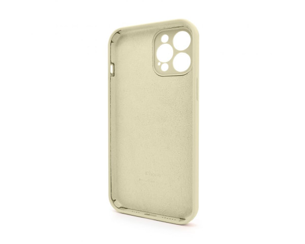Чехол Full Silicone Case для Apple iPhone 12 Pro Max antique white (10) закрытая камера