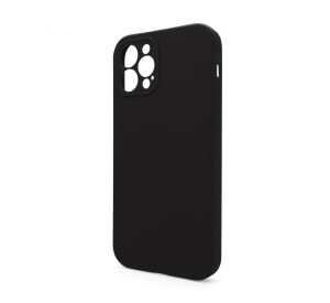 Чохол Full Silicone Case для Apple iPhone 12 Pro Max black (18) закрита камера (без логотипу)