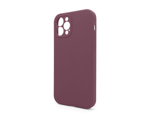 Чохол Full Silicone Case для Apple iPhone 12 Pro Max maroon (42) закрита камера (без логотипу)