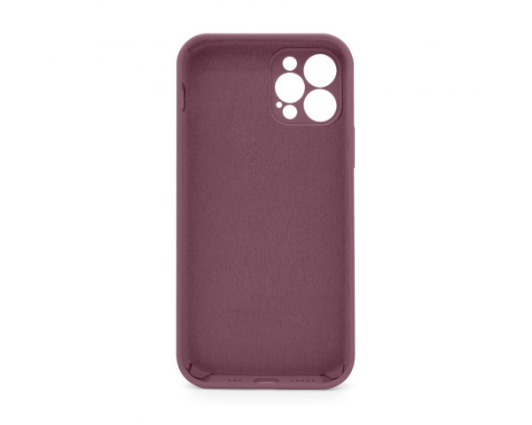 Чохол Full Silicone Case для Apple iPhone 12 Pro Max maroon (42) закрита камера (без логотипу)