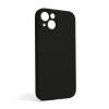 Чохол Full Silicone Case для Apple iPhone 13 black (18) закрита камера (без логотипу)