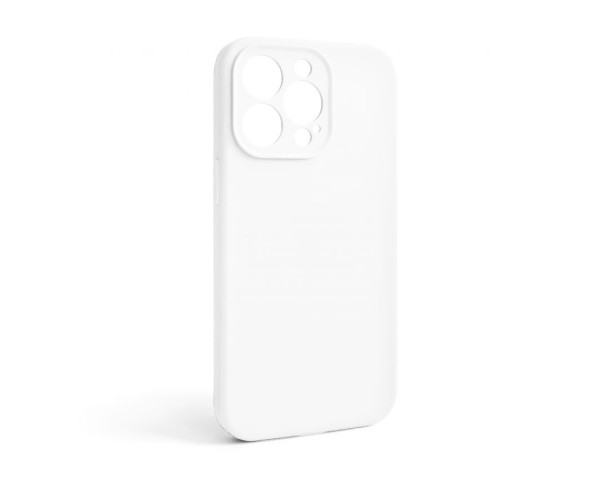 Чохол Full Silicone Case для Apple iPhone 13 Pro white (09) закрита камера (без логотипу)