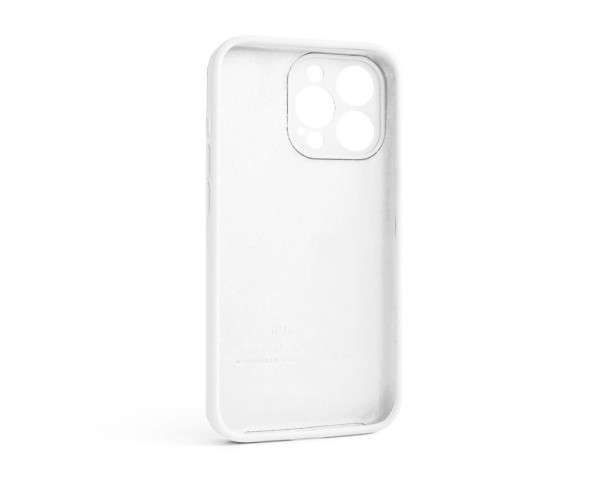 Чохол Full Silicone Case для Apple iPhone 13 Pro white (09) закрита камера (без логотипу)