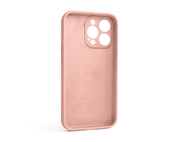 Чохол Full Silicone Case для Apple iPhone 13 Pro light pink (12) закрита камера (без логотипу)