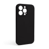 Чохол Full Silicone Case для Apple iPhone 13 Pro black (18) закрита камера (без логотипу)