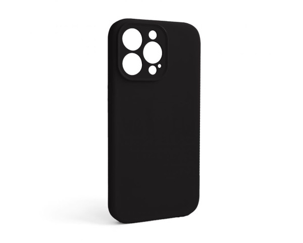 Чохол Full Silicone Case для Apple iPhone 13 Pro black (18) закрита камера (без логотипу)