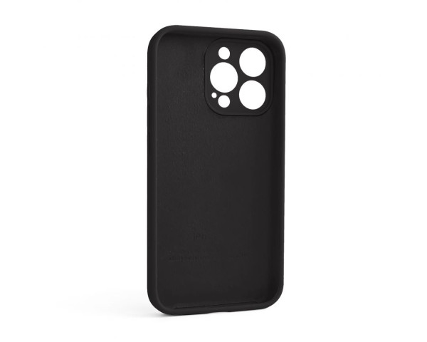 Чохол Full Silicone Case для Apple iPhone 13 Pro black (18) закрита камера (без логотипу)