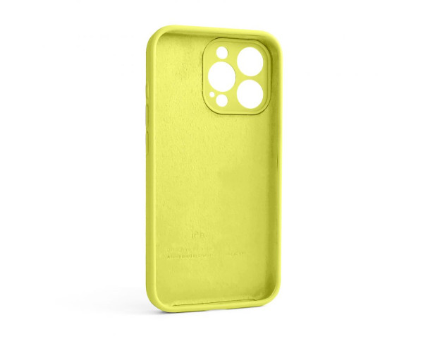Чехол Full Silicone Case для Apple iPhone 13 Pro flash lime (41) закрытая камера (без логотипа)