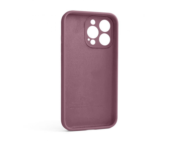Чохол Full Silicone Case для Apple iPhone 13 Pro maroon (42) закрита камера (без логотипу)