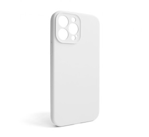 Чохол Full Silicone Case для Apple iPhone 13 Pro Max white (09) закрита камера (без логотипу)