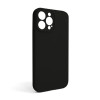 Чохол Full Silicone Case для Apple iPhone 13 Pro Max black (18) закрита камера (без логотипу)