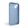 Чехол Full Silicone Case для Apple iPhone 14 light blue (05) закрытая камера