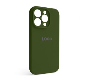 Чохол Full Silicone Case для Apple iPhone 14 Pro army green (45) закрита камера