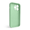 Чехол Full Silicone Case для Apple iPhone 14 Pro pistachio (71) закрытая камера