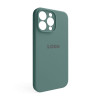 Чохол Full Silicone Case для Apple iPhone 14 Pro Max pine green (55) закрита камера